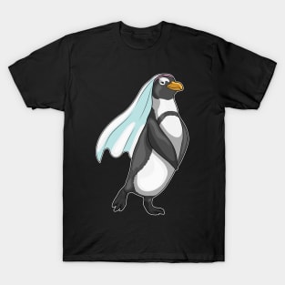 Penguin Bride Veil Wedding T-Shirt